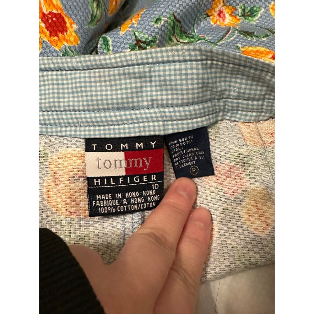 Tommy Hill Figure Floral Blue Skirt Size 10 P - Picture 3 of 3